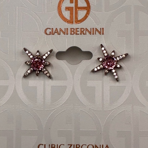 Giani Bernini Pink Starburst Earrings - Picture 1 of 2